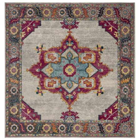 Safavieh 6 ft. 7 in. x 6 ft. 7 in. Square Merlot 100 Traditional Area Rug - Cream & Multicolor MER108A-7SQ